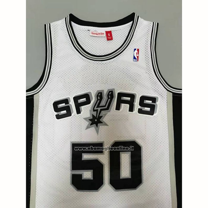 Maglia San Antonio Spurs David Robinson #50 Mitchell & Ness 1998-99 Bianco